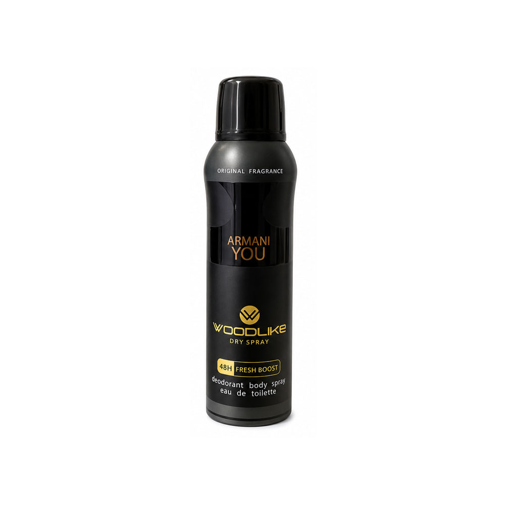 اسپری خوش بو کننده بدن وودلایک مدل ARMANI YOU (ویت یو)  حجم 200 میلی لیتر